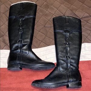 Black leather riding boots!
